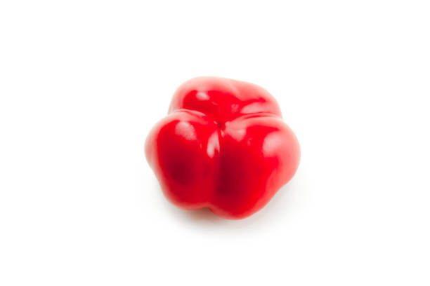 Close-Up Of Bell Pepper Against White Background