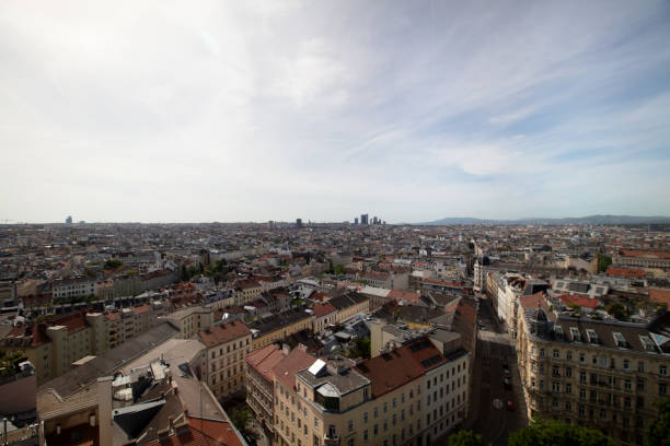 View over Vienna, Austria, from a restaurant at a sunny and wonderful spring day