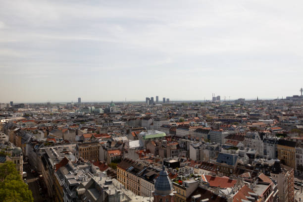 View over Vienna, Austria, from a restaurant at a sunny and wonderful spring day