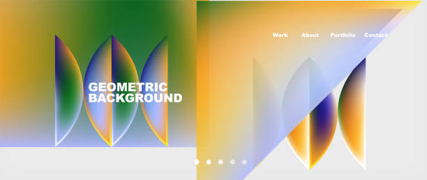 istock Colorful gradients with abstract geometric shapes. Vector Illustration For Wallpaper, Banner, Background, Card, Book Illustration, landing page 2152176912