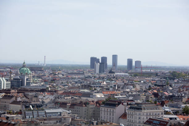 View over Vienna, Austria, from a restaurant at a sunny and wonderful spring day