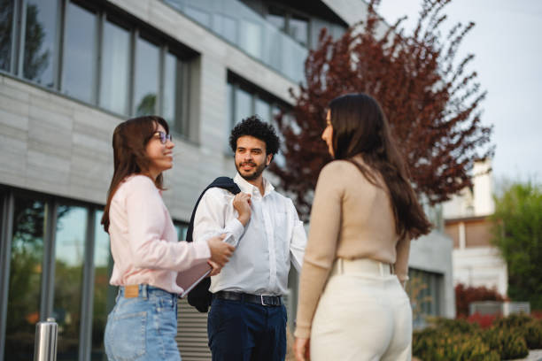istock Diverse Team of Professionals Engaging Outside Office 2152179071