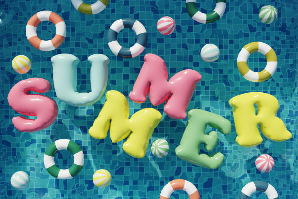 Joyeux anniversaire piscine fête bannière décorations pour filles garçons joyeux anniversaire plage balle fête bannière été piscine fête faveurs