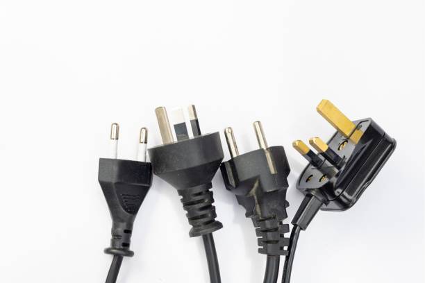 istock Closeup of a different electricity plugs isolated on white background 2152182471