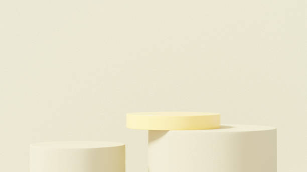 istock 3D product display scene with yellow background in landscape 2152191375
