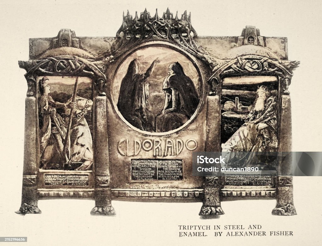 Gallant Knight On Quest For Eldorado After The Triptych In Steel And
