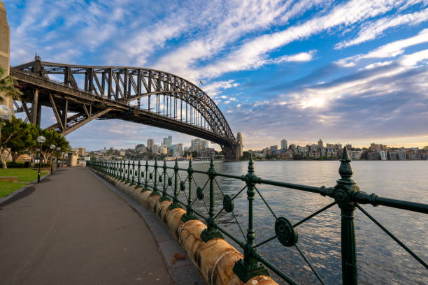 istock The Sydney Harbour Bridge With a Dramatic Sky During Sunrise in Sydney, Australia 2152197264