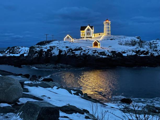 Nubble Lighthouse and Holiday lights