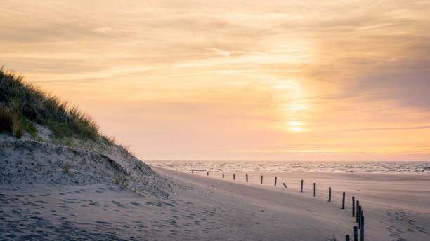 Serene Sunset at The Hague Beach, Scheveningen