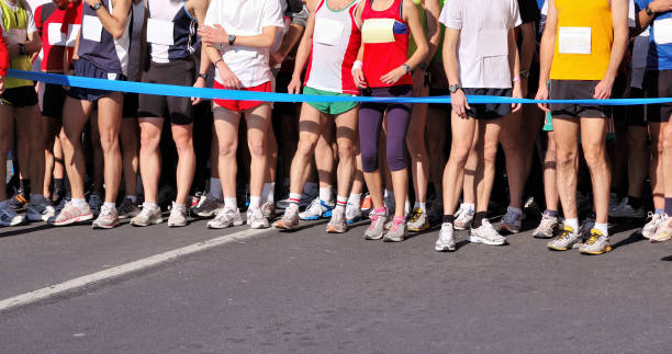 istock Runners Lined Up for Start of a Marathon Race 2152210765