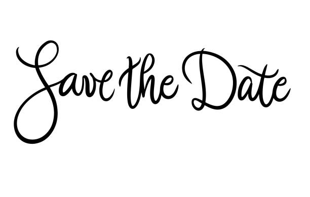 Save The Date Save The Date. Copperplate font vector. Calligraphy script. Vintage Hand written classic elegant typeface. Wedding day. Love couple. save the date font stock illustrations