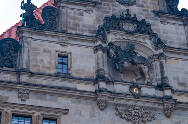 Dresden, Germany - April 18, 2024: Dresdner Residenzschloss or Dresden Castle, Germany