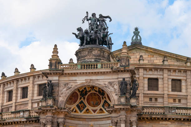 The Semperoper (Semper Opera House) with Statue of King Johann on the Theatre Square, Germany