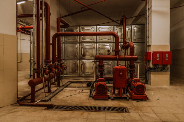 istock Industrial pump and industrial pipes 2152226413