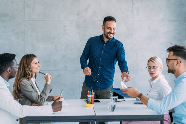 istock Team of professionals during a meeting. 2152226579