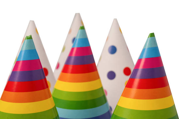 istock Colorful birthday cap isolated on white background 2152231743