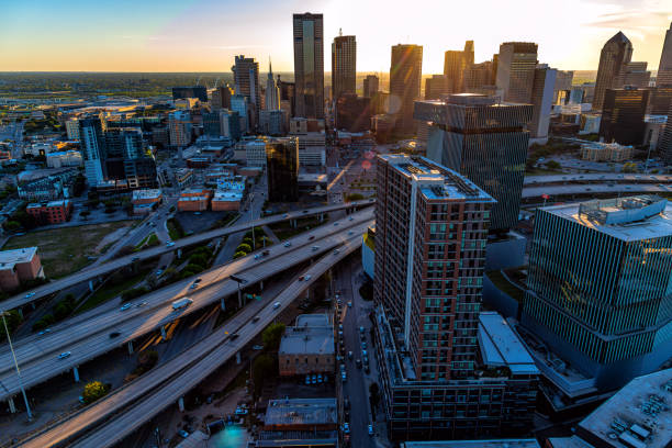istock Dallas Skyline Aerial 2152236200