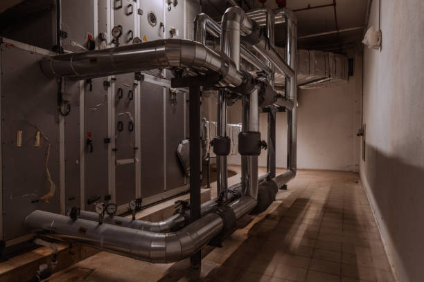 istock Industrial pump and industrial pipes 2152237554