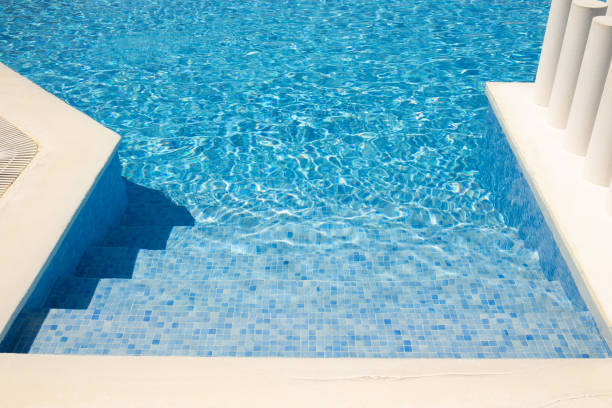 istock blue background, sea background. a beautiful pool with blue water 2152248370