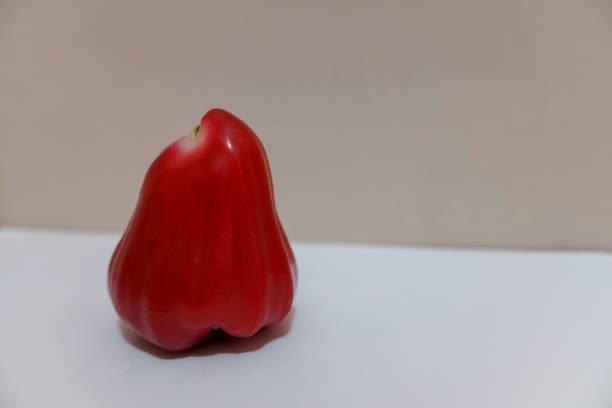 Rose apple or water apple isolated on white background, vegetables food, stock photo.