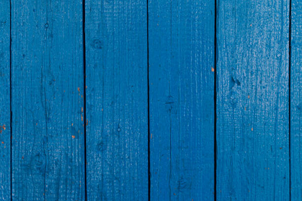 background from old wooden boards of blue color