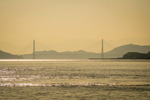 Sunset seen from the ferry returning from Okunoshima