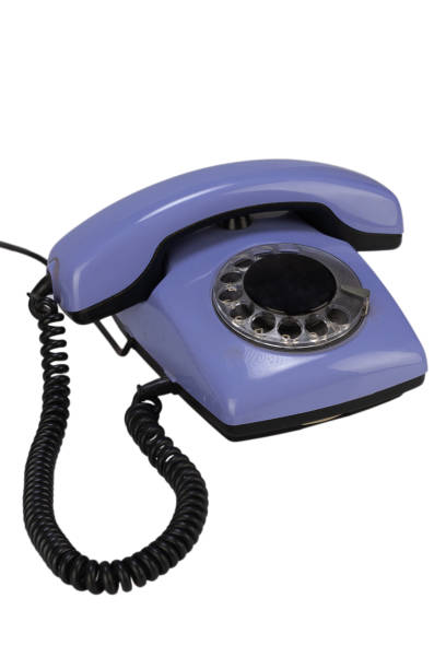 istock vintage retro violet rotary phone 2152261078