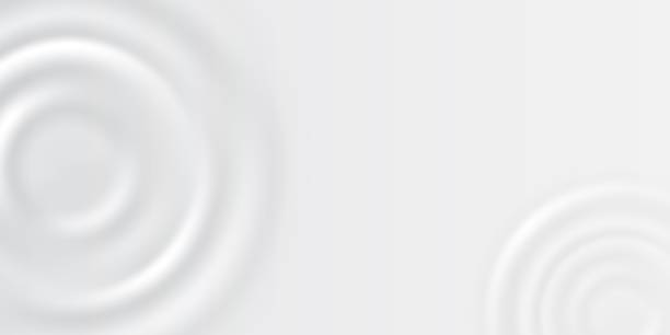 illustrations, cliparts, dessins animés et icônes de fond d’ondulation de lait. des gouttes de produits laitiers éclaboussent la surface du lait blanc, vue de dessus. yaourt, crème cosmétique, ondulations rondes. texture de tourbillon vectoriel - crème hydratante