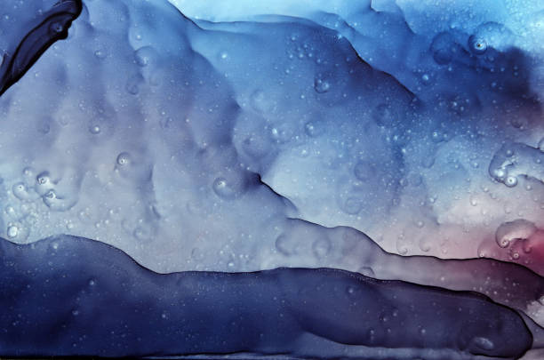 istock abstract art background in blue and purple colors with a space theme 2152267812