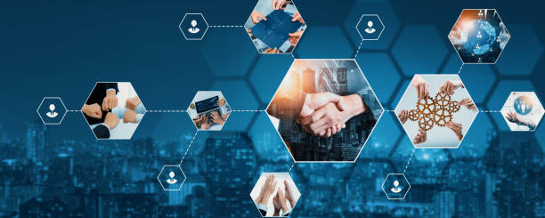 istock Teamwork and human resources HR management technology for business kudos 2152268489