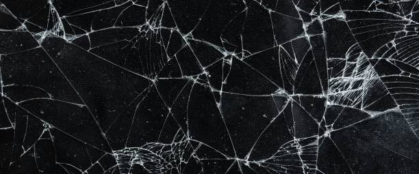 The pattern on the glass is cracked.  damage to the glass.  cracked texture