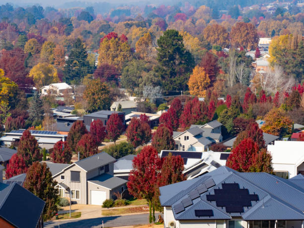 istock Suburban houses and air pollution 2152274321