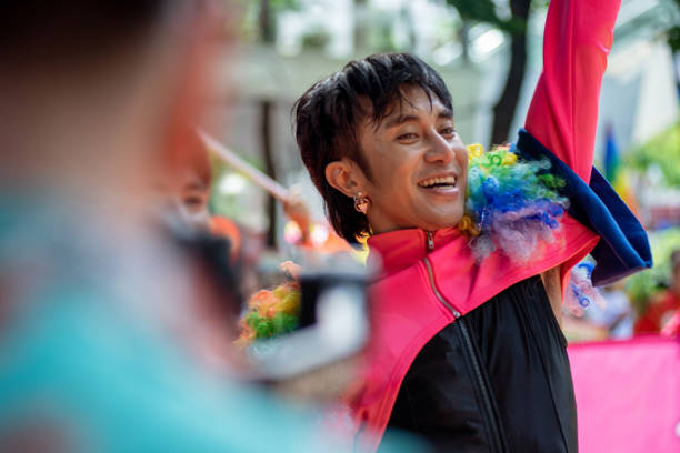 istock LGBTQ men enjoy celebrating pride at the annual Pride Parade 2152275405