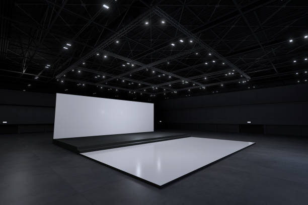 istock Exhibition stand for mockup and Corporate identity,Display design.Empty booth Design.Retail booth elements in Exhibition hall.booth Design trade show.Blank Booth system of Graphic Resources.3d Background for online Event,conference,live.3d render. 2152277622