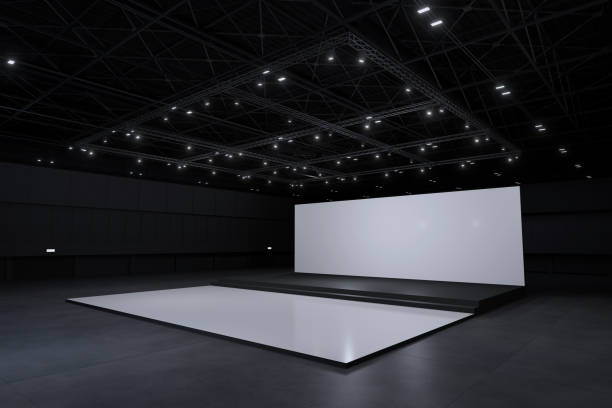istock Exhibition stand for mockup and Corporate identity,Display design.Empty booth Design.Retail booth elements in Exhibition hall.booth Design trade show.Blank Booth system of Graphic Resources.3d Background for online Event,conference,live.3d render. 2152277627