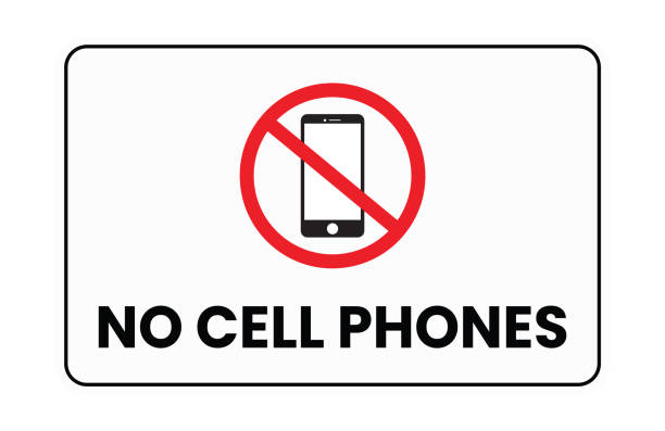 istock No Cell Phones. Cell Phones Prohibition Icon, Label, Banner, Vector 2152280595