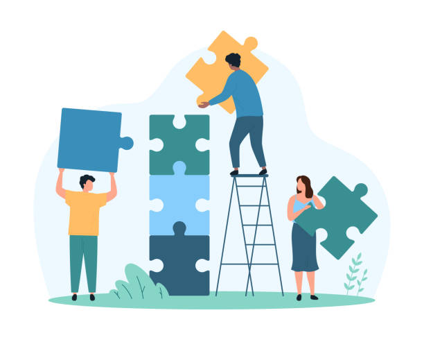 istock Team building, business partnership in challenge and goal achievement of tiny people 2152282170