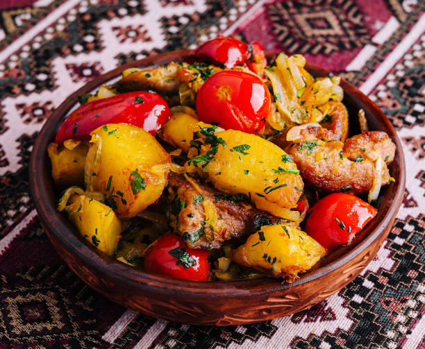 istock Traditional rustic potato and tomato dish 2152283322
