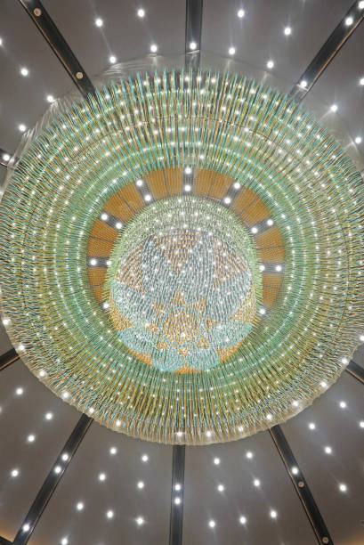 Dubai,UAE 11. 06. 2018 : Close up Burj Al Arab with blue sky and copy space