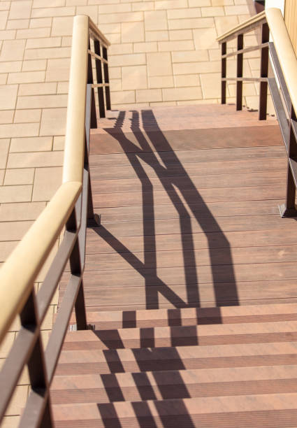 istock Staircase with shadow near the building 2152288854