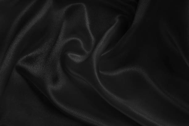 istock Black grey fabric texture background, detail of silk or linen pattern. 2152291494