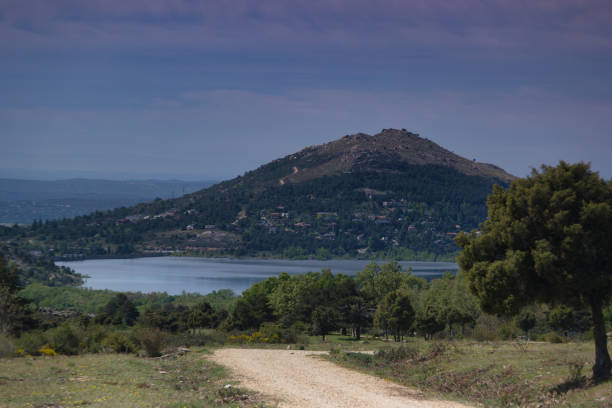 spring mountain landscape on a sunny day in spain near madrid