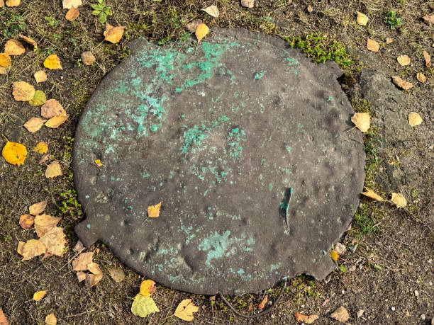 istock Sewer hatch on the ground in the park 2152292087