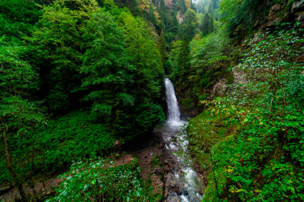 Giessbach waterfall in Bernese Oberland, Switzerland