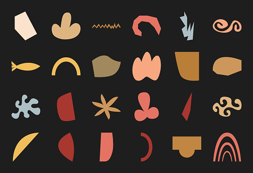 Modern Liquid Random Silhouette Collection Stock Illustration ...