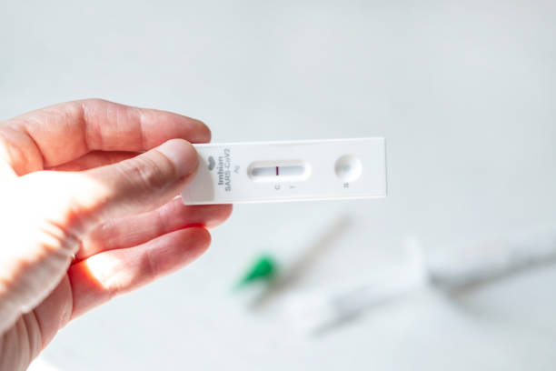 istock Negative Coronavirus test in the human arm. Disease epidemic danger 2152299449