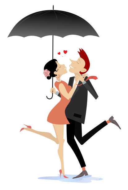 istock Love couple rendezvous. Happy meeting 2152301572