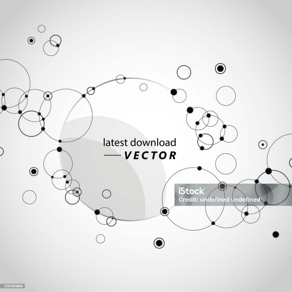 Connected Abstract Design Abstract Dots And Circles Line Connected Minimal Design For Technology ...