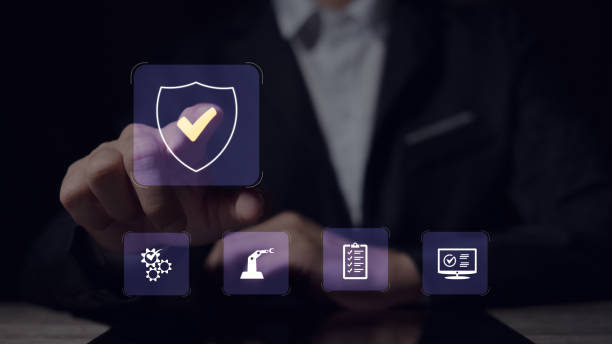 istock safety quality management concept Certification of approval, guarantee or secure access system 2152301889