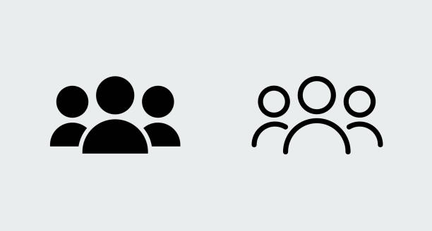 Meeting. Group of people or group of users or friends,